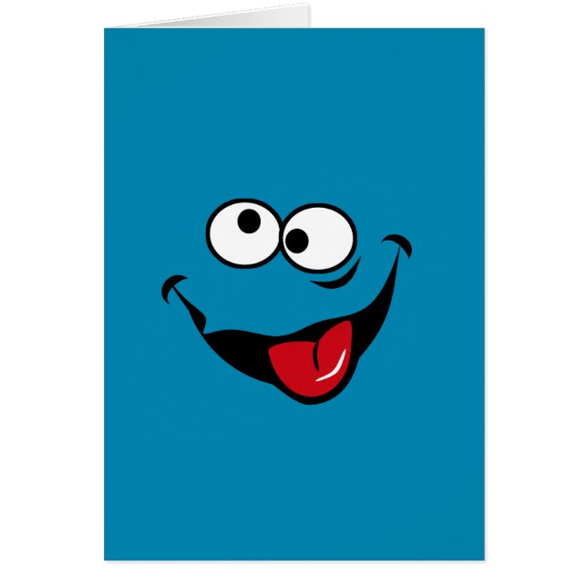 Funny face Cartoon blauer Hintergrund (Vorne)