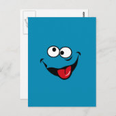 Funny face Cartoon blauer Hintergrund Postkarte (Vorne/Hinten)