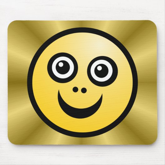 Funny Face (color me) - Gold - v2 Mousepad (Vorne)
