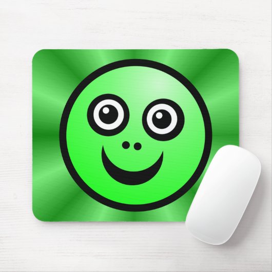 Funny Face (color me) - Green - v2 Mousepad (Mit Mouse)