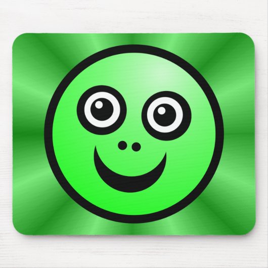 Funny Face (color me) - Green - v2 Mousepad (Vorne)