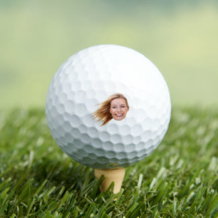Funny Face Cout Women Golfer Custom Foto Golfball