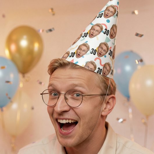 Funny Face Custom Photo Party Hat Partyhütchen