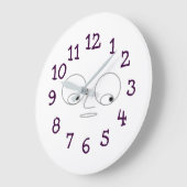 Funny Face Design Wall Clock Große Wanduhr (Winkel)