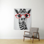 Funny Face Expression Giraffe NFT Art Download Ta Wandteppich (Beispiel)