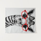 Funny Face Expression Giraffe NFT Art Download Ta Wandteppich (Vorderseite (Horizontal))