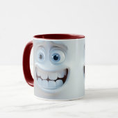 Funny Face Expression Keramik Coffee Tasse ☕ (Vorderseite Links)