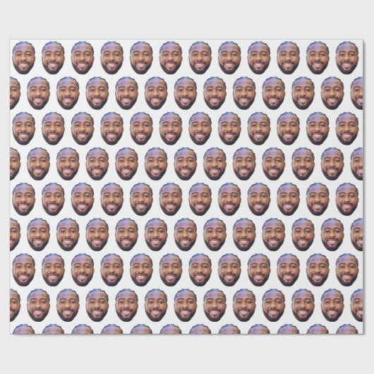 Funny Face Foto Gift Geschenkpapier (Flach)