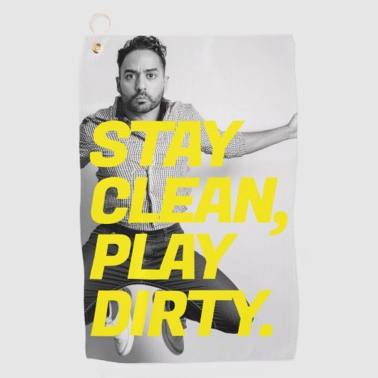 Funny Face Foto Golf Handtücher (Vorderseite)