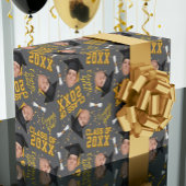 Funny Face Foto Graduation Cap Wrapping Paper Geschenkpapier