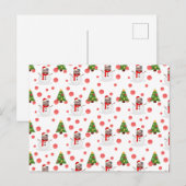 Funny Face Foto Personalisiert Snowman Weihnachten Postkarte (Vorne/Hinten)