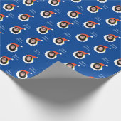 Funny Face Frohe Weihnachts-Foto Custom Geschenkpapier (Ecke)