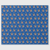 Funny Face Ginger Cookie Frohe Weihnachten Spanisc Geschenkpapier (Flach)