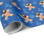 Funny Face Ginger Cookie Frohe Weihnachten Spanisc Geschenkpapier (Rolleneckpunkt)