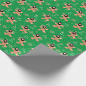 Funny Face Ginger Cookie Frohe Weihnachten Spanisc Geschenkpapier (Ecke)