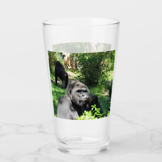 Funny Face Gorilla Tumbler / Shaker Glass (Vorderseite)
