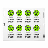 Funny Face - Green - Book Plate (Vorne)