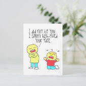 Funny Face High Five Postkarte (Stehend Vorderseite)