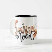 Funny Face | Lächeln Mood Fun Foto Kaffeebüro Zweifarbige Tasse (Vorderseite Links)