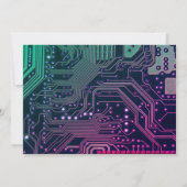 Funny Face Minimal Computer Science Grad Einladung (Rückseite)