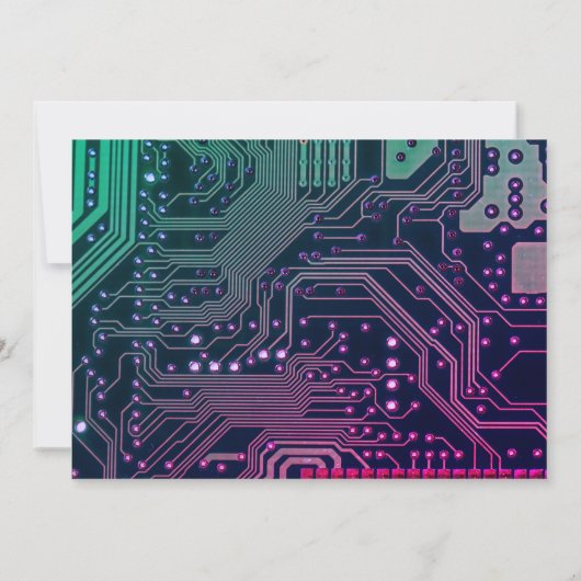 Funny Face Minimal Computer Science Grad Einladung (Rückseite)