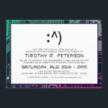 Funny Face Minimal Computer Science Grad Einladung<br><div class="desc">Ein sauberer und minimalistischer Computer, der berufliches Party oder eine Veranstaltungseinladung programmiert, die entweder auf eine Ruhestand- oder Abschluss-Karte eingestellt werden kann. Sie können kreativ sein und ein Foto auf der Rückseite mit einem Schwarzweißfilter hinzufügen, indem Sie die Anpassungsfunktion verwenden. Genießen Sie es zu kreieren und es zu Ihrem eigenen...</div>