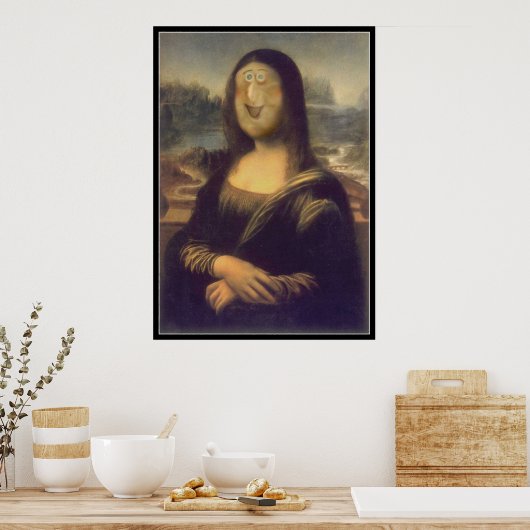 Funny Face Mona Lisa Laughter Poster (Küche)