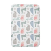 Funny Face Niedlich Doodle Tiermuster Badematte (Vorderseite Vertikal)