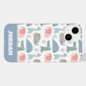 Funny Face Niedlich Doodle Tiermuster Case-Mate iPhone Hülle (Rückseite (Horizontal))