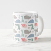 Funny Face Niedlich Doodle Tiermuster Jumbo-Tasse (Vorderseite Rechts)