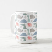 Funny Face Niedlich Doodle Tiermuster Kaffeetasse (Vorderseite Links)