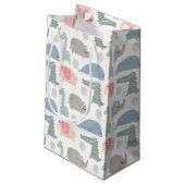 Funny Face Niedlich Doodle Tiermuster Kleine Geschenktüte (Rückseite Schrägansicht)