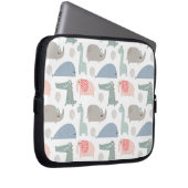 Funny Face Niedlich Doodle Tiermuster Laptopschutzhülle (Vorne Rechts)