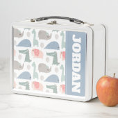 Funny Face Niedlich Doodle Tiermuster Metall Brotdose (Beispiel)