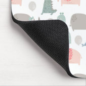 Funny Face Niedlich Doodle Tiermuster Mousepad (Ecke)