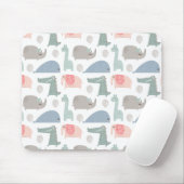 Funny Face Niedlich Doodle Tiermuster Mousepad (Mit Mouse)