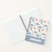 Funny Face Niedlich Doodle Tiermuster Notizblock (Innenseite)