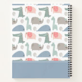 Funny Face Niedlich Doodle Tiermuster Notizblock (Rückseite)