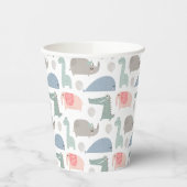 Funny Face Niedlich Doodle Tiermuster Pappbecher (Links)