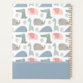 Funny Face Niedlich Doodle Tiermuster Planer (Rückseite)