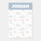 Funny Face Niedlich Doodle Tiermuster Post-it Klebezettel (Vorderseite)