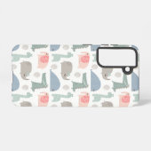 Funny Face Niedlich Doodle Tiermuster Samsung Galaxy Hülle (Rückseite (Horizontal))