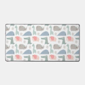 Funny Face Niedlich Doodle Tiermuster Schreibtischunterlage (Vorderseite)