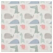 Funny Face Niedlich Doodle Tiermuster Stoff (Muster)