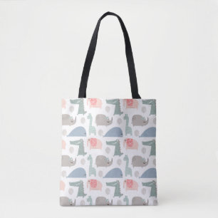 Funny Face Niedlich Doodle Tiermuster Tasche