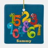 Funny Face Numbers Design Ornament (Rückseite)