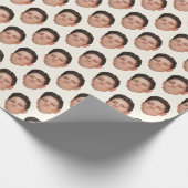 Funny Face oder Pet Foto Ecru Geschenkpapier (Ecke)