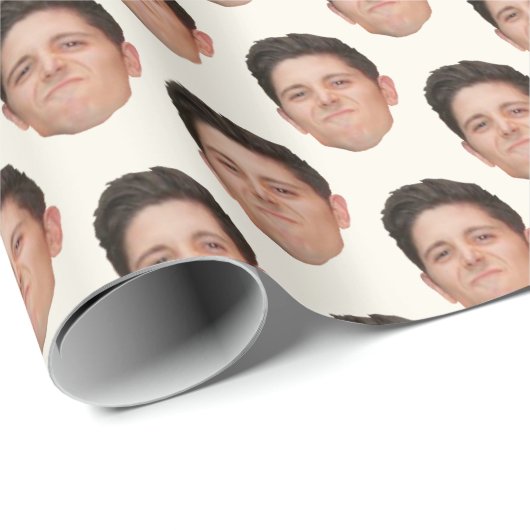 Funny Face oder Pet Foto Ecru Geschenkpapier (Rolleneckpunkt)