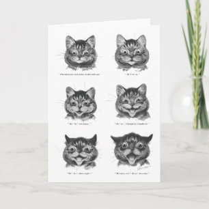 Funny Face of Cat, Louis Wain Karte