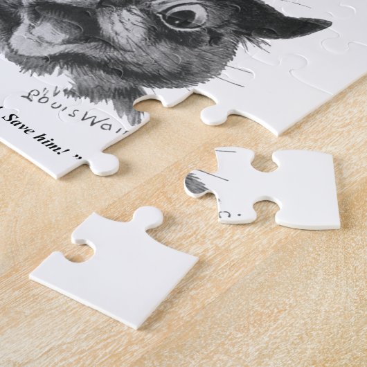 Funny Face of Cat, Louis Wain Puzzle (Seite)